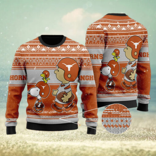 Texas Longhorns Snoopy Lover Ugly Christmas Sweater