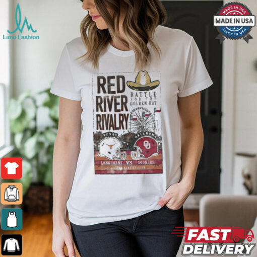 Texas Longhorns vs. Oklahoma Sooners Red River Rivalry Battle For The Golden Hat t shirt