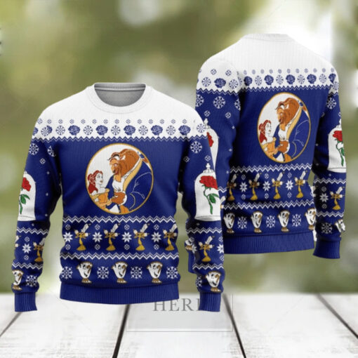 The Beast And Beauty Princess Ugly Christmas Sweater