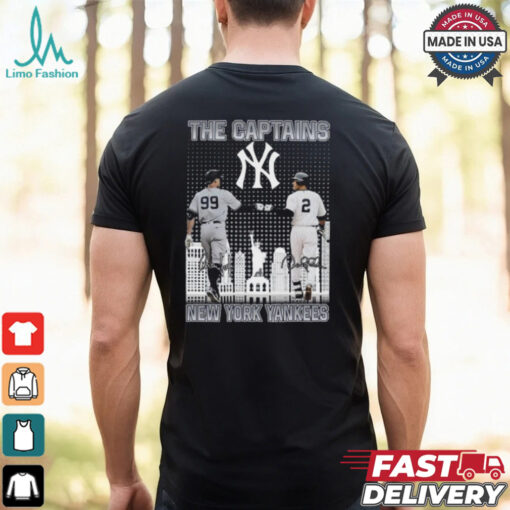 The Captains New York Yankees Aaron James Judge And Derek Jeter Signatures Skyline 2024 T shirt