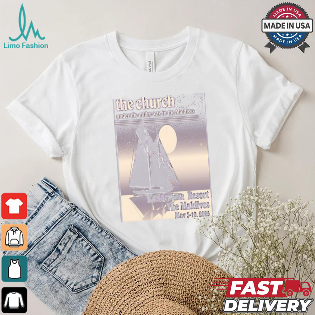 The Church May 3 10 2025 Kandooma Resort Maldives Islands Maldives Tour T Shirt White The Church May 3 10 2025 Kandooma Resort Maldives Islands Maldives Tour T Shirt White