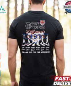 The Detroit Tigers 130 years 1894 2024 thank you for the memories signatures shirt