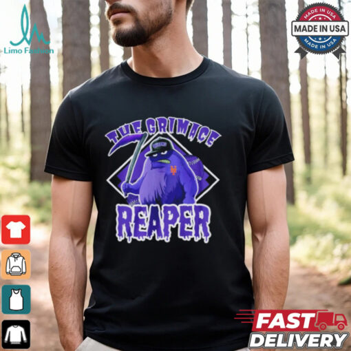 The Grimace Reaper Queens baseball parody MLB shirt