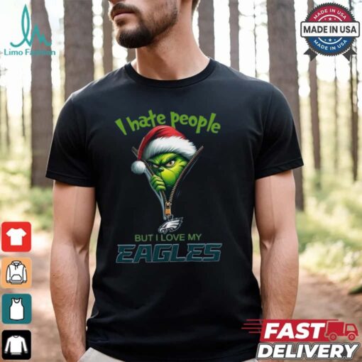 The Grinch Hate People But Love Eagles Shirt