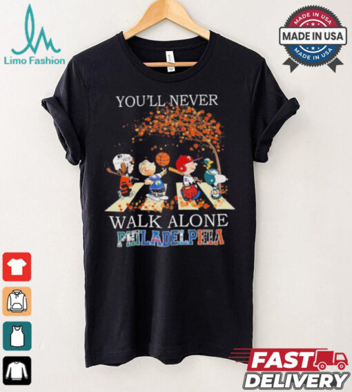 The Peanuts Characters X Philadelphia Sports Teams You’ll Never Walk Alone Shirt