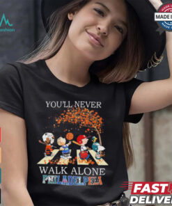 The Peanuts Characters X Philadelphia Sports Teams You’ll Never Walk Alone Shirt