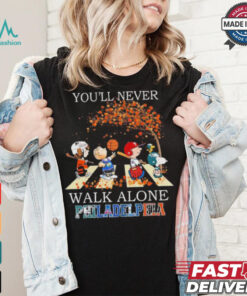 The Peanuts Characters X Philadelphia Sports Teams You’ll Never Walk Alone Shirt