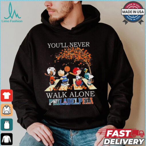 The Peanuts Characters X Philadelphia Sports Teams You’ll Never Walk Alone Shirt