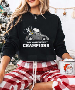 The Peanuts Driving Car X New York Yankees 2024 World Series Champions Shirt