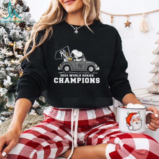 The Peanuts Driving Car X New York Yankees 2024 World Series Champions Shirt