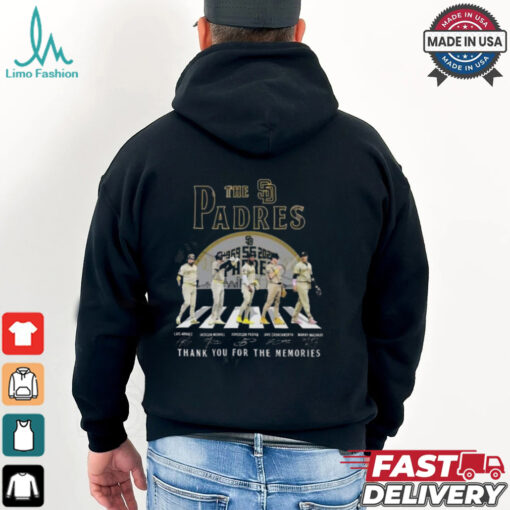 The San Diego Padres 55 Years 1969 2024 Thank You For The Memories Walking Signatures T shirt