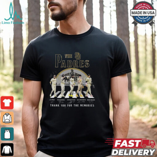 The San Diego Padres 55 Years 1969 2024 Thank You For The Memories Walking Signatures T shirt