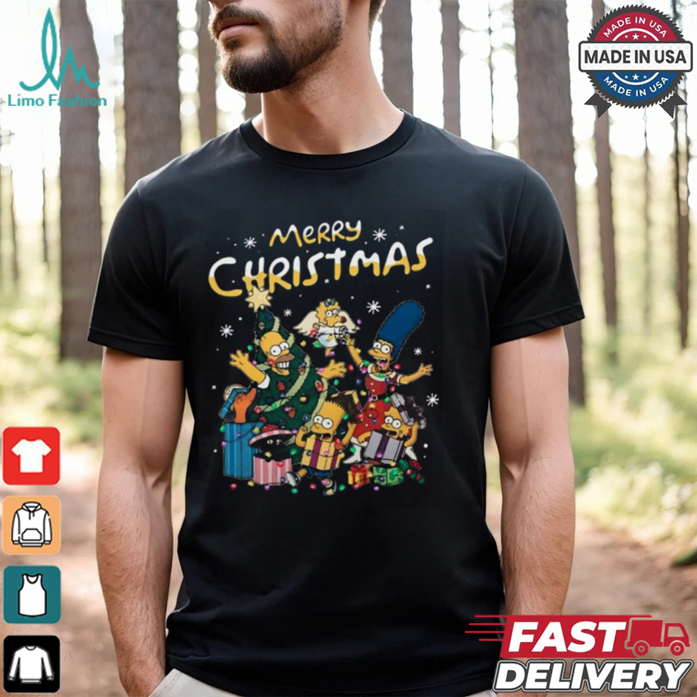 The Simpsons Family Merry Christmas T Shirt The Simpsons Family Merry Christmas T Shirt