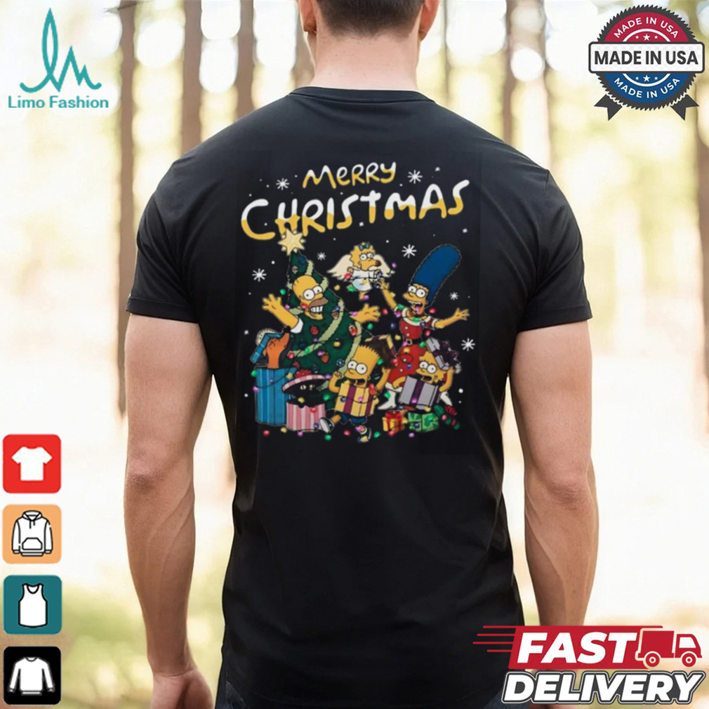 The Simpsons Family Merry Christmas T Shirt The Simpsons Family Merry Christmas T Shirt