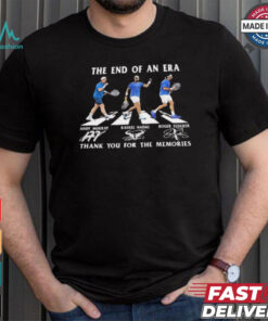 The end of an era Murray Nadal Federer thank you for the memories signatures shirt