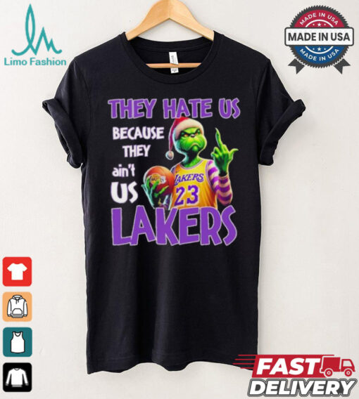 They Hate Us Because They Ain’t Us Grinch X Los Angeles Lakers Christmas Shirt