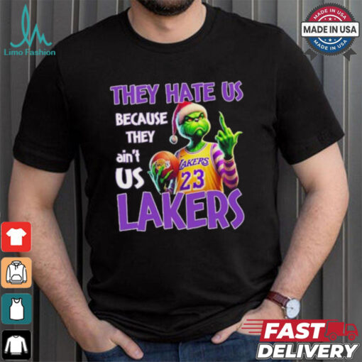 They Hate Us Because They Ain’t Us Grinch X Los Angeles Lakers Christmas Shirt
