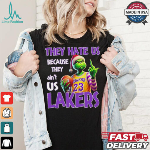 They Hate Us Because They Ain’t Us Grinch X Los Angeles Lakers Christmas Shirt
