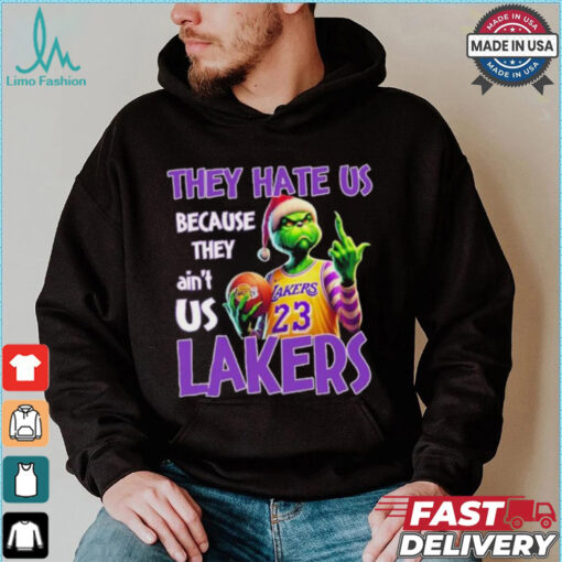 They Hate Us Because They Ain’t Us Grinch X Los Angeles Lakers Christmas Shirt