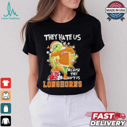 They Hate Us Because They Ain’t Us Grinch X Texas Longhorns Stomp On College Teams Christmas Shirt