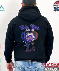 This Girl Loves Her New York Mets Baseball Diamond Heart 2024 T Shirt Black