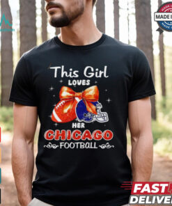 This girl loves her Chicago Bears Football faux glitter shirt