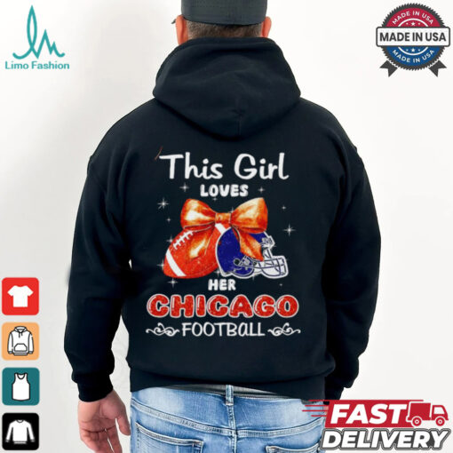 This girl loves her Chicago Bears Football faux glitter shirt