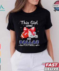 This girl loves her Dallas Cowboys Football faux glitter shirt