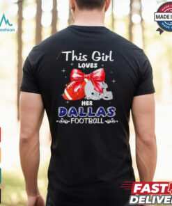 This girl loves her Dallas Cowboys Football faux glitter shirt