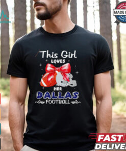 This girl loves her Dallas Cowboys Football faux glitter shirt