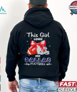 This girl loves her Dallas Cowboys Football faux glitter shirt