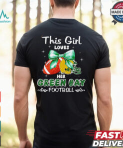 This girl loves her Green Bay Packers Football faux glitter shirt