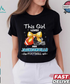 This girl loves her Jacksonville Jaguars Football faux glitter shirt