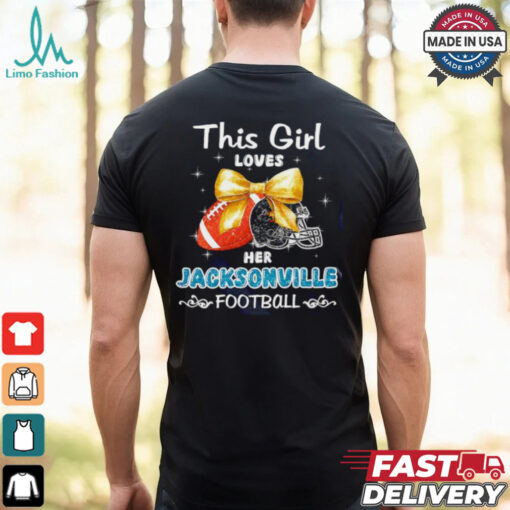 This girl loves her Jacksonville Jaguars Football faux glitter shirt