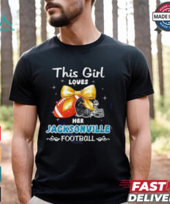 This girl loves her Jacksonville Jaguars Football faux glitter shirt