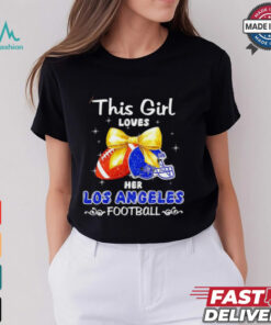 This girl loves her Los Angeles Rams Football faux glitter shirt