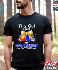 This girl loves her Los Angeles Rams Football faux glitter shirt