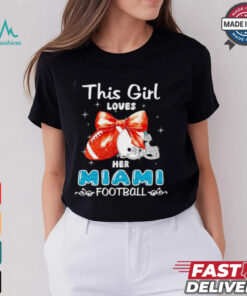 This girl loves her Miami Dolphins Football faux glitter shirt