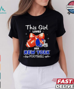 This girl loves her New York Giants Football faux glitter shirt