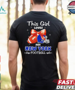 This girl loves her New York Giants Football faux glitter shirt