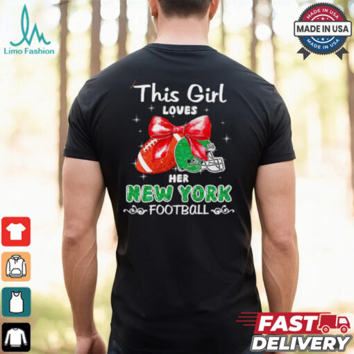 This girl loves her New York Jets Football faux glitter shirt