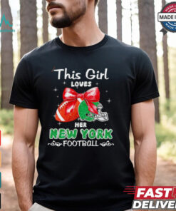 This girl loves her New York Jets Football faux glitter shirt