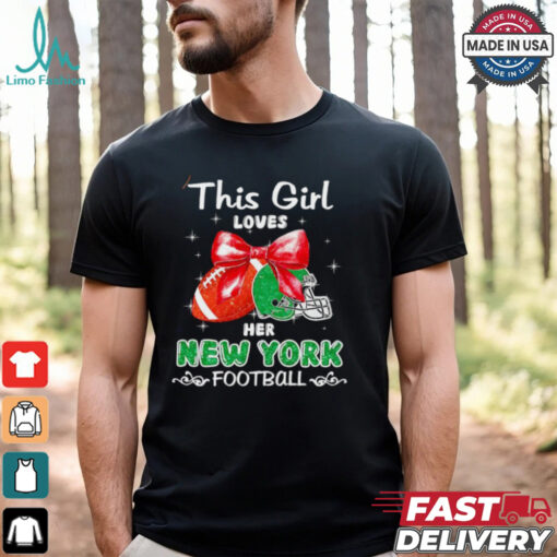 This girl loves her New York Jets Football faux glitter shirt