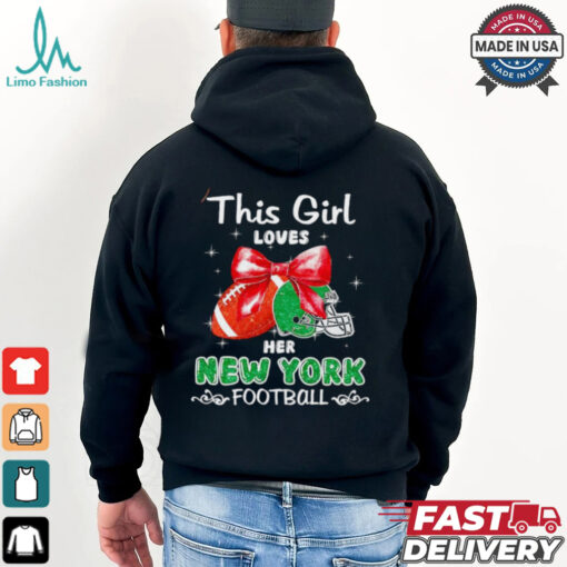 This girl loves her New York Jets Football faux glitter shirt