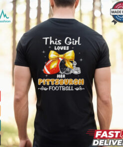 This girl loves her Pittsburgh Steelers Football faux glitter shirt