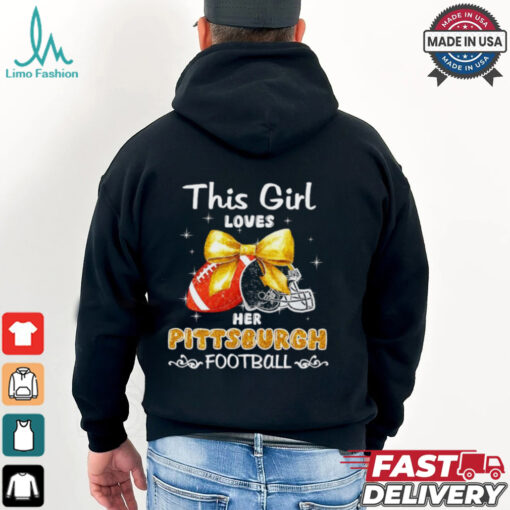 This girl loves her Pittsburgh Steelers Football faux glitter shirt