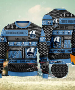 Toronto Argonauts since 1973 Custom name CFL blue Ugly Sweater