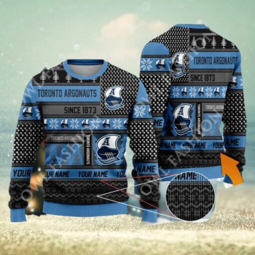 Toronto Argonauts since 1973 Custom name CFL blue Ugly Sweater