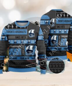 Toronto Argonauts since 1973 Custom name CFL blue Ugly Sweater