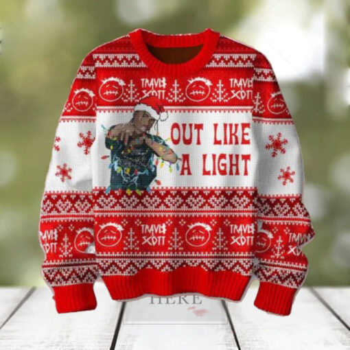 Travis Scott Out Like A Like Red Snowflake Pattern 2024 Ugly Christmas Sweater